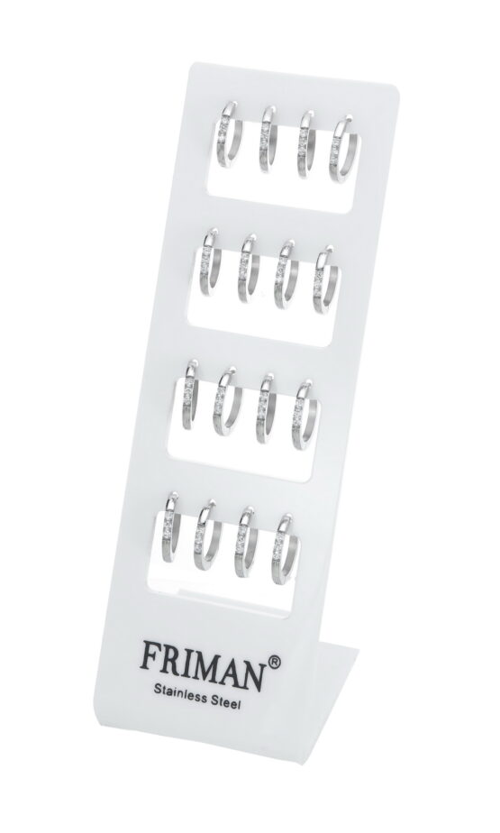 8-Par Stålcreoler (Creoler med Cubic Zirkonia)