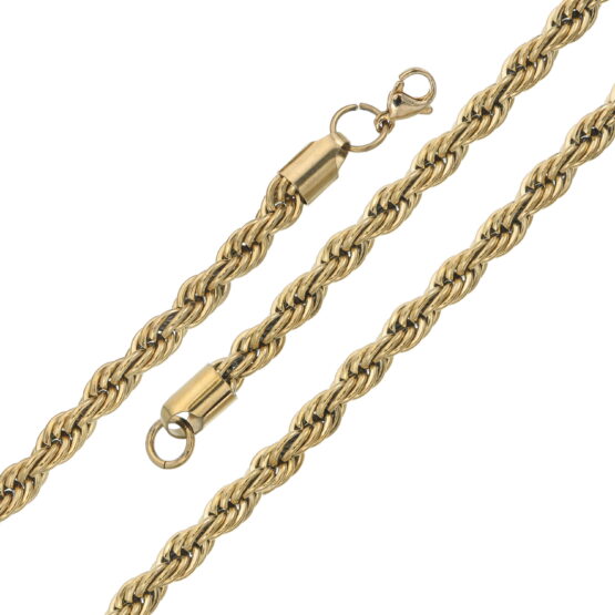 Condelkedja i Guldförgyllt Stål (Bredd 6.0 mm, 2-Pack)