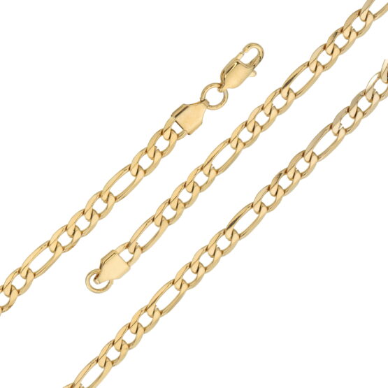Figarokedja i Guldförgyllt Stål (Bredd 6.0 mm, 2-Pack)